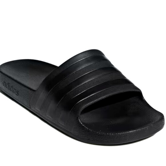 ADIDAS Men's Adilette Aqua Sandals Slides ~ SIZE 7 /8 /12 /13 #F35550 BLACK - Picture 1 of 4